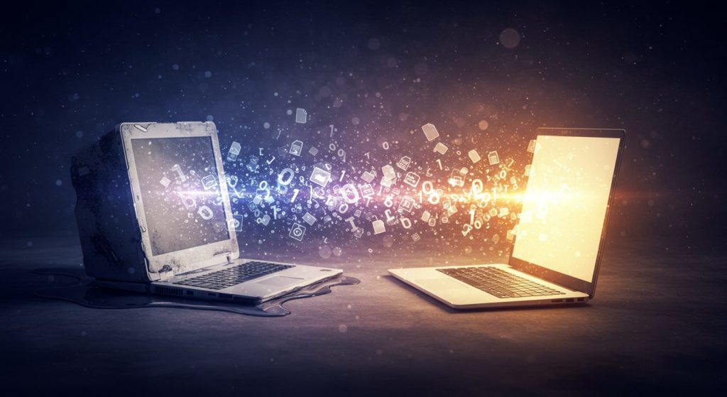 古いパソコンから新しいパソコンにデータ移行