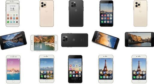 たくさんの種類のスマホ