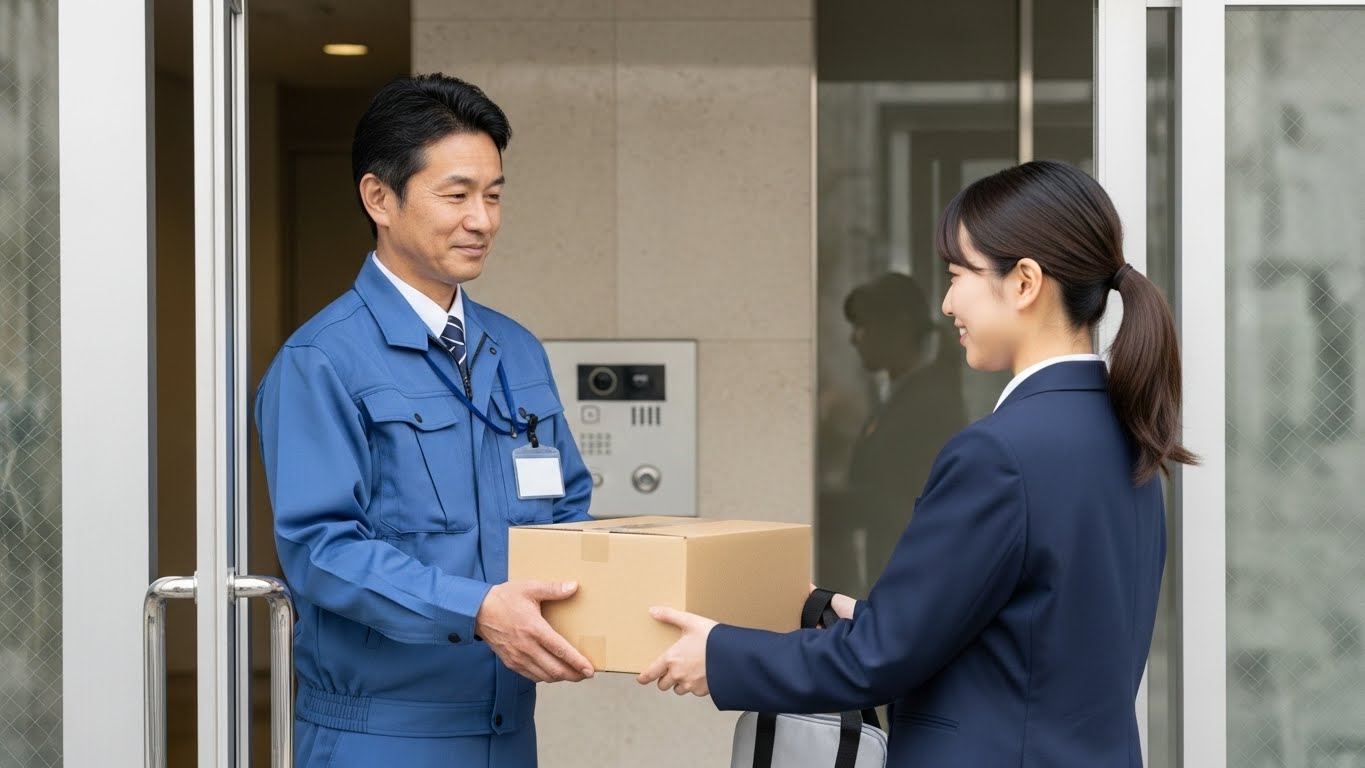 便利屋の女性が荷物引取り